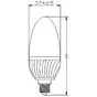 Светодиодная лампа E14 4W Candle matt warm white