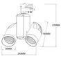 Светодиодный трековый светильник SV-H400101 2х20 Вт